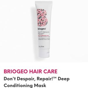 NEW BRIOGEO HAIRCARE deep conditioning mask 2 oz deluxe sample size